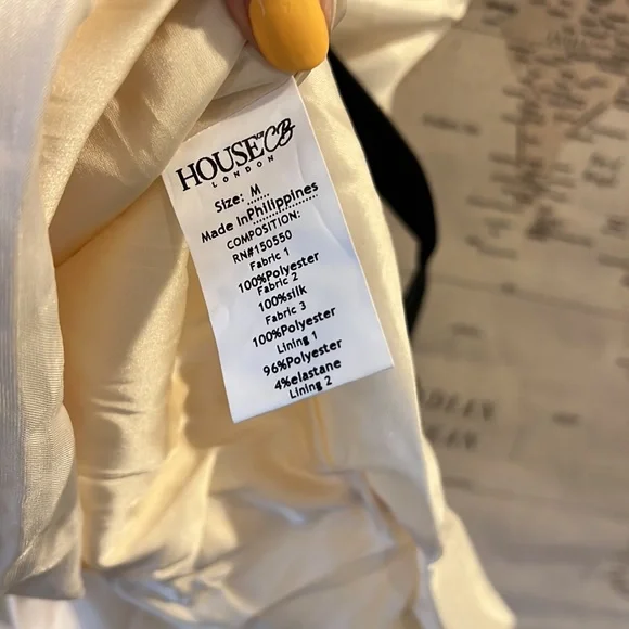 HOUSE OF CB 'Agatha' Ivory Organza Mini Dress NWOT - Picture 10 of 10